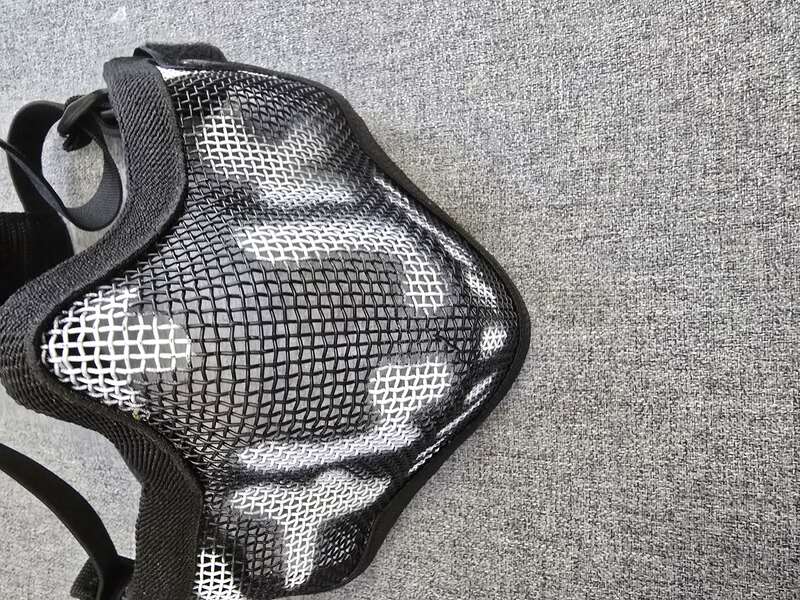A real photo of Steel Protective Half Face Mask V.1 Skull Black by CONSTANTIN  (2)