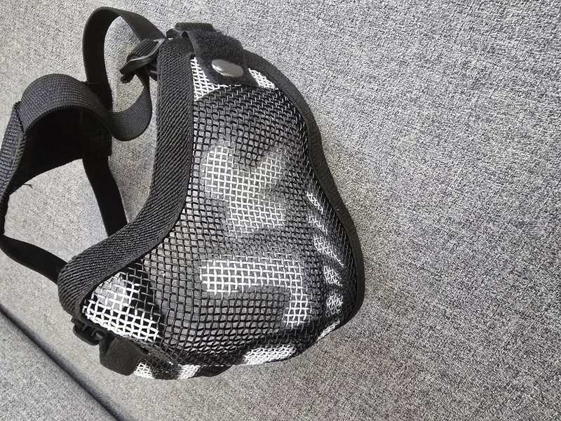 A real photo of Steel Protective Half Face Mask V.1 Skull Black by CONSTANTIN  (3)