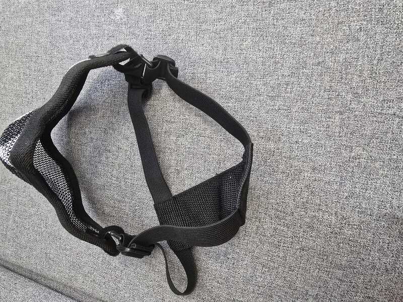 A real photo of Steel Protective Half Face Mask V.1 Skull Black by CONSTANTIN  (5)