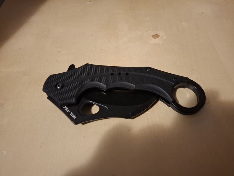A real photo of Knife G10 Karambit Miltec by Bogdan (2)