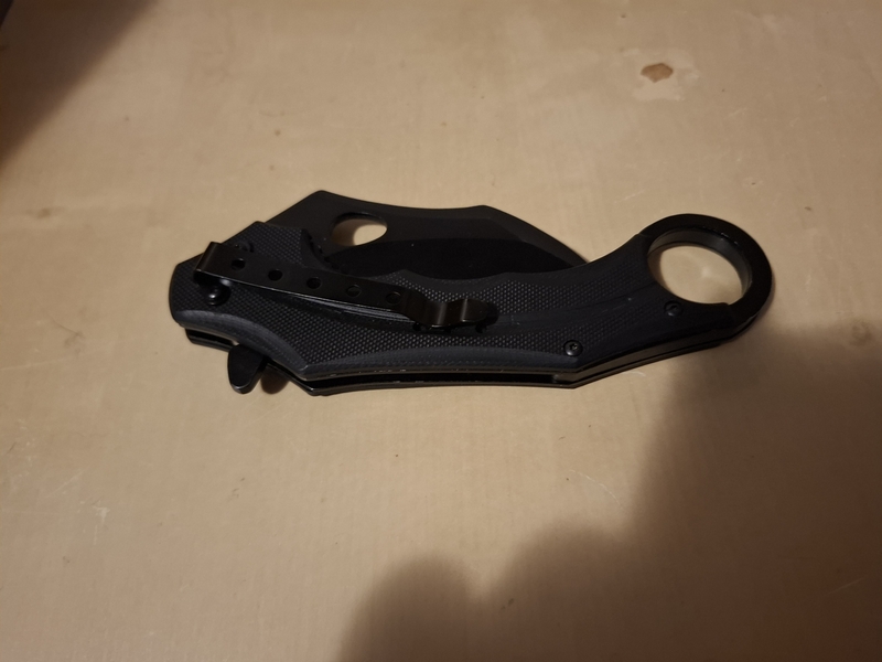 A real photo of Knife G10 Karambit Miltec by Bogdan (1)