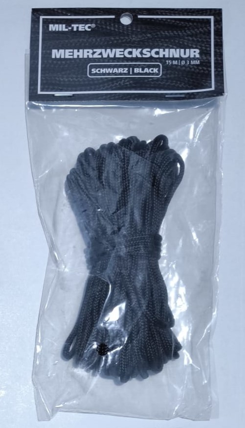 A real photo of Coarda utilitara paracord 15 m Negru Mil-Tec by Dax (1)