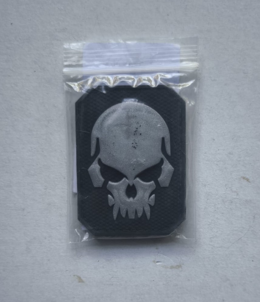 A real photo of Patch PVC SKULL 3D Mil-Tec Negru by Emy (3)
