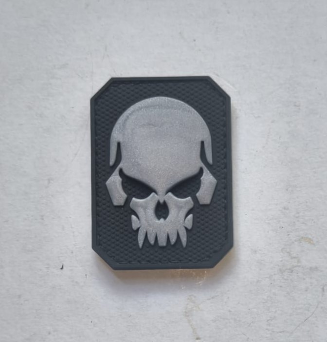 A real photo of Patch PVC SKULL 3D Mil-Tec Negru by Emy (1)