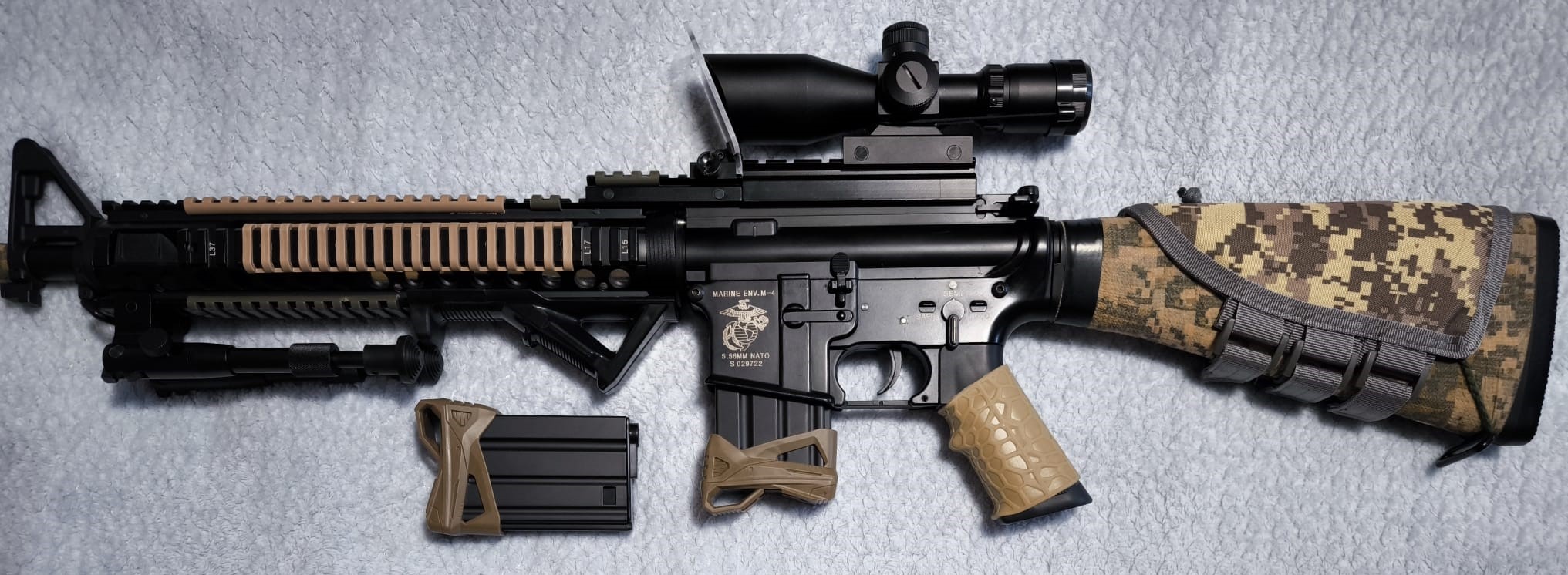 A real photo din Talpa pentru incarcator M4 2 piese wosport Dark Earth by Andy (4)