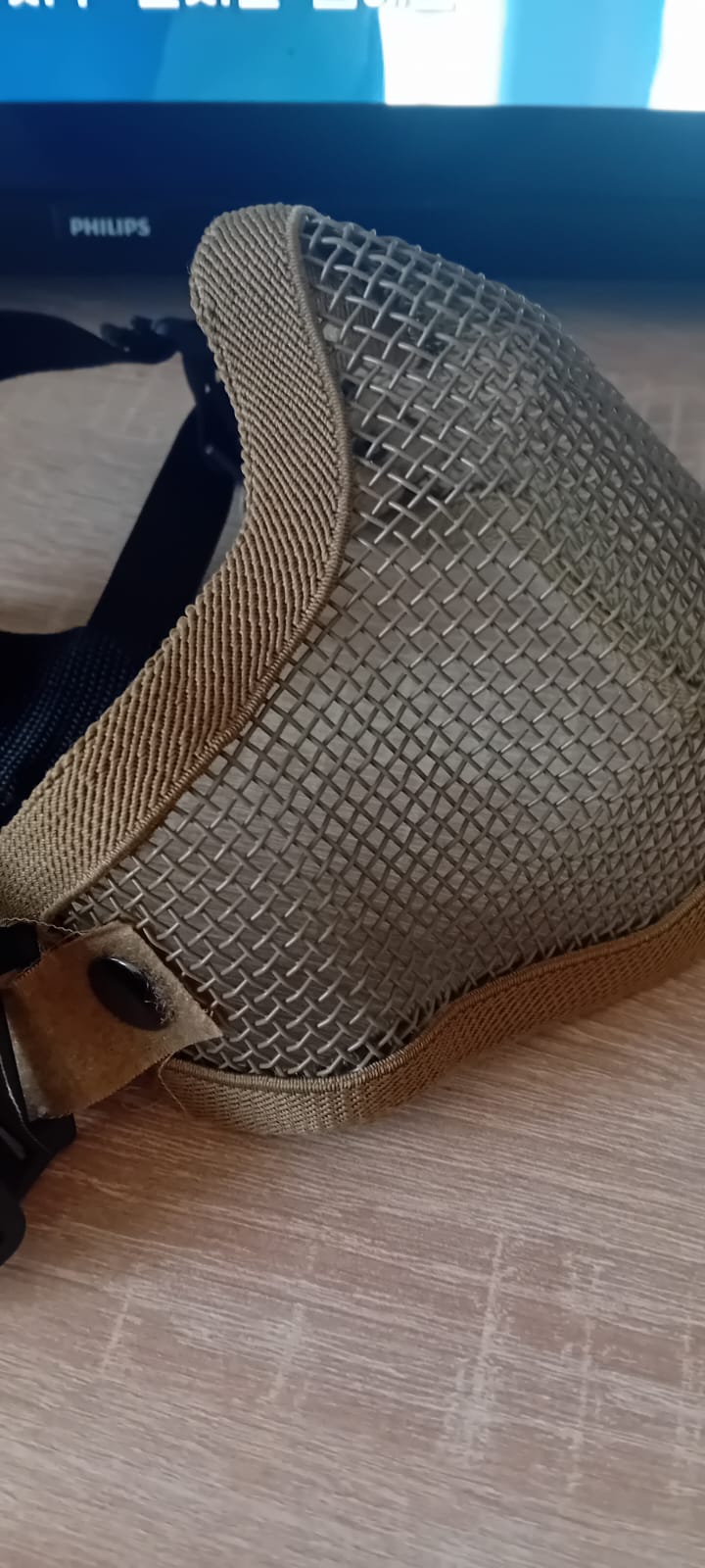 A real photo of Steel Protective Half Face Mask V.1 Coyote by Mexi (2)