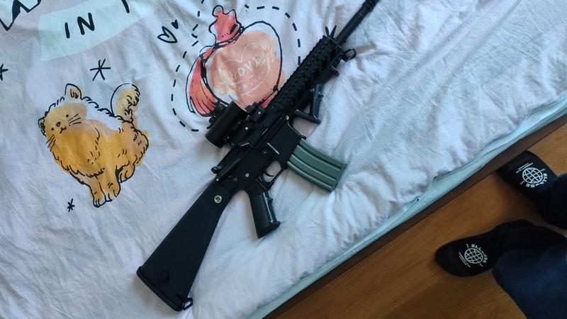 A real photo of Adjustable fixed stock for SR-25/AR-15/M4 Cyma by Mitu Ciprian (1)