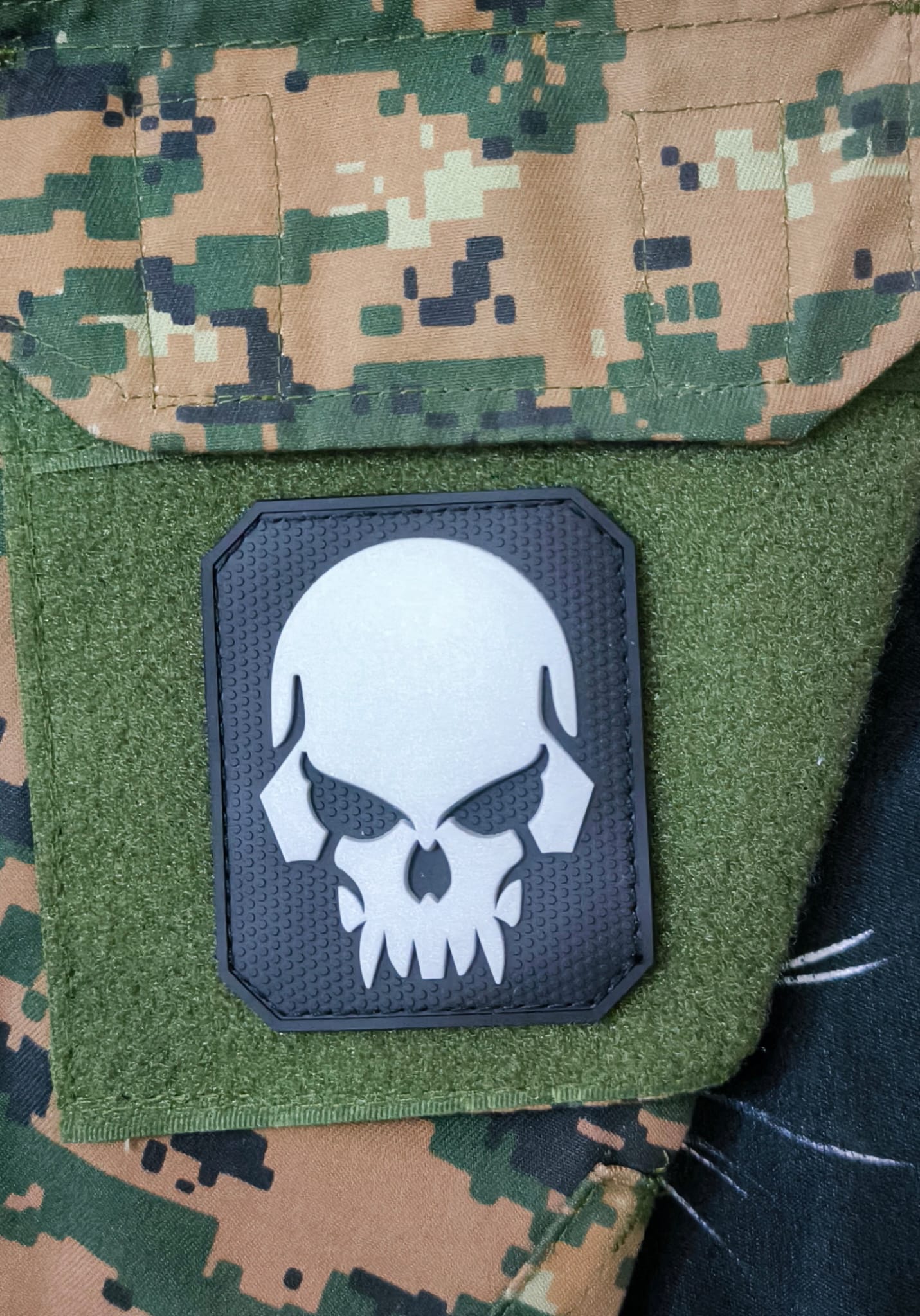A real photo din Patch PVC SKULL 3D PATCH Mil-Tec Negru by Cosmin (2)