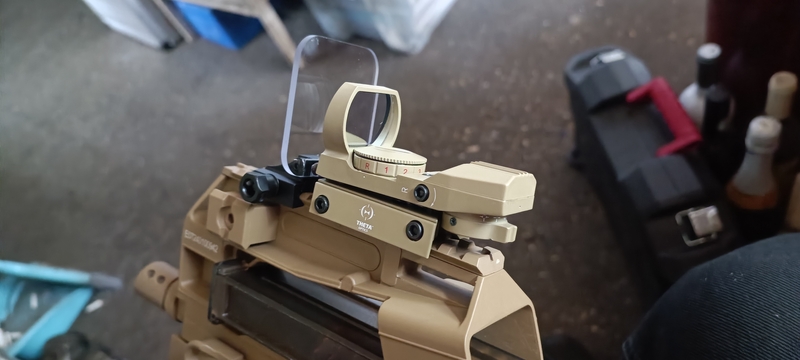 A real photo of Red Dot Open Reflex Theta Optic TAN by TomiaMedve (2)