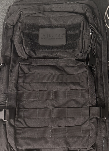 A real photo of Backpack Assault Large 36L Mil-Tec Black by Perfect  (1)