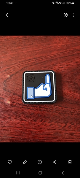 A real photo of Rubber Patch Dislike JTG by Robert  (1)