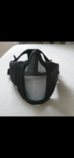 A real photo of Half Face Steel Mesh Mask 2.0 CS Black by Fârte Andrei (5)