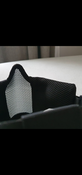 A real photo of Half Face Steel Mesh Mask 2.0 CS Black by Fârte Andrei (2)