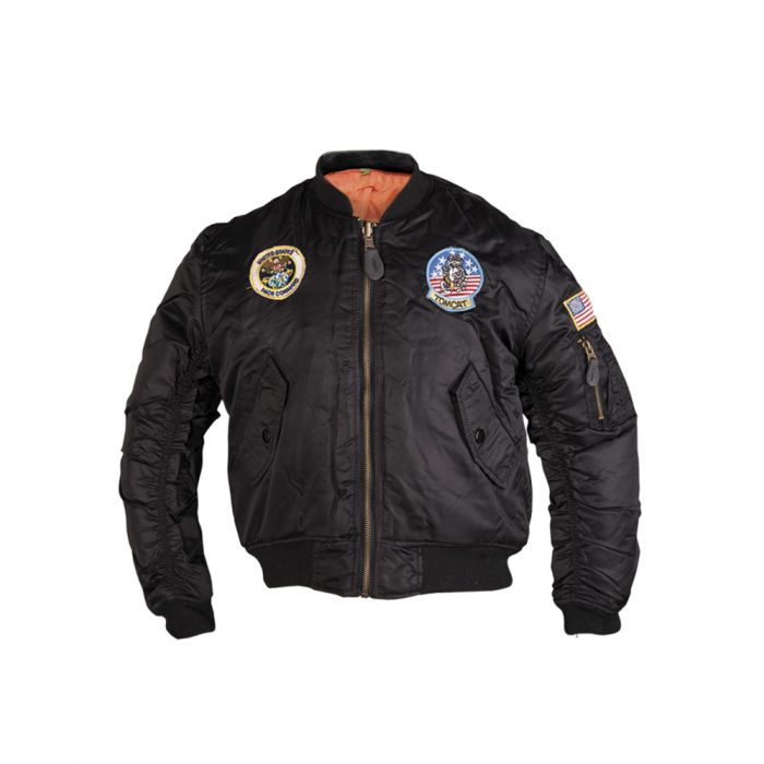 Kids jacket with patches Mil-Tec Black S