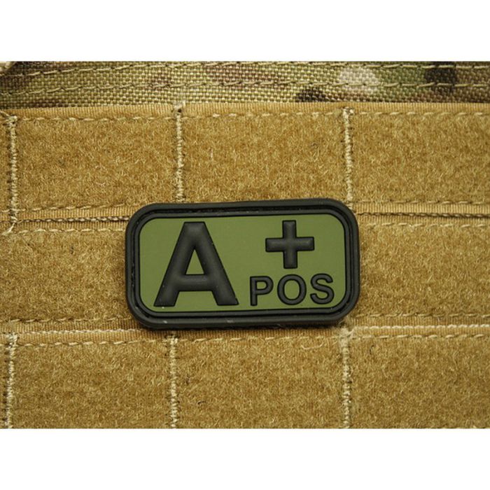 Rubber Patch Bloodtype "A POS" Forest JTG