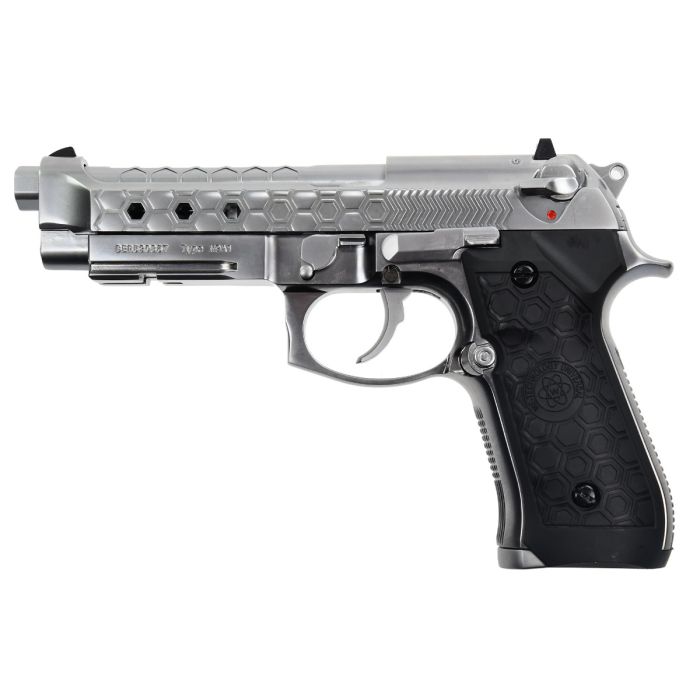 Replica pistol M92 Hex Cut Gas GGB WE Silver
