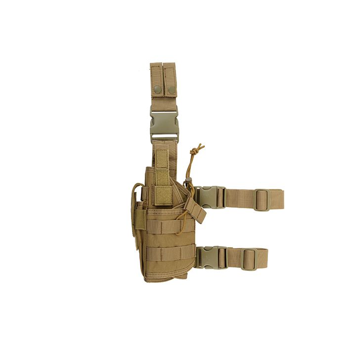 2 Ways Tactical Drop Leg Holster for left-handed 8Fields Coyote