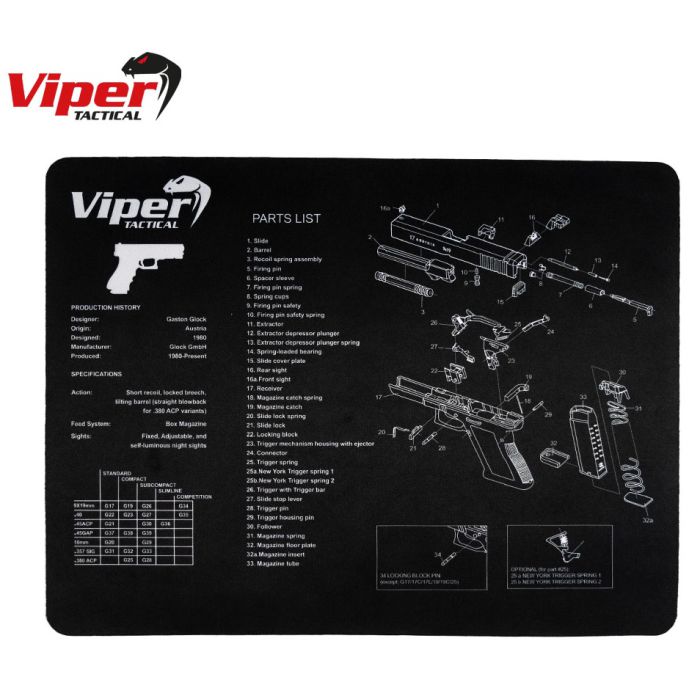 Gun Tech Rubber Mat Glock Viper Tactical