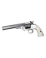 Schofield 6 CO2 revolver ASG Silver Ivory