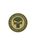 Rubber Patch God Will Judge 8Fields Olive