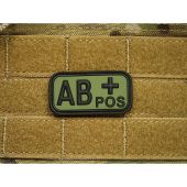 Patch Bloodtype "AB POS" cauciuc Forest JTG