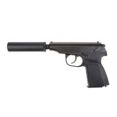 Makarov GBB gas pistol with silencer WE