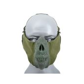 Half Face Skull Mask Ear Protection CS Olive
