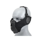 Half Face Skull Mask Ear Protection CS Black