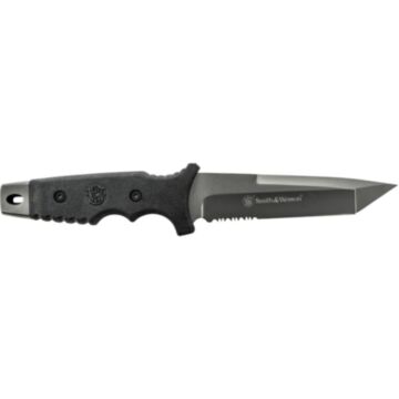 Knife with serrated Fixed Blade Tanto Smith & Wesson