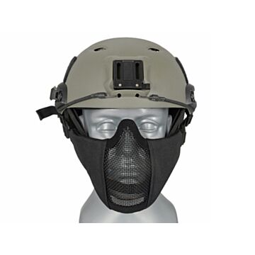 Half Face Steel Mesh Mask 2.0 FAST PJ Black