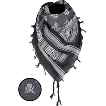 Shemag Scarf Skull Mil-Tec White/Black