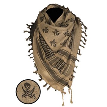 Shemag Scarf Skull Mil-Tec Coyote/Black